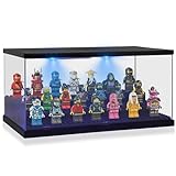 XL Baustein Aufbewahrungsbox, Comius Sharp Acryl Figurenständer, Puppenvitrine, Schwarz, 26,5x15,5x13,5 cm, Keine Montage erforderlich