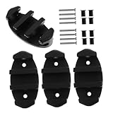 Milisten 4 Stück Haltegurthalter für Boote Marine-Seilklampe Kajak -Kabelschlosseilschloss Bootezubehör Bootsklampen mit offener Basis Kajak-Hardware Faltbare Stollen für Boot Nylon Schwarz