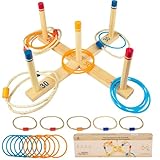 Ringwurfspiel Kinderspiele - Spiele für draußen - werfen den Ring für Kinder und Erwachsene – ringwurfspiel Outdoor aktiver Indoor und Outdoor Spielspaß - inklusive Tragetasche für den Tr