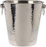 Bambelaa! Sektkühler Edelstahl Groß Eimer Weinkühler Champagnerkühler Flaschenkühler Silber (ø ca. 20 cm)