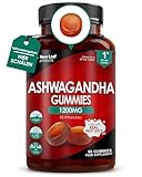 Ashwagandha Gummies 1200 mg – 5% Hochdosierte Withanolide – Keine Künstlichen Farb- Geschmacksstoffe – Ashwagandha-Wurzelextrakt, 60 Vegane Fruchtgummis, Glutenfrei, In UK Hergestellt von New Leaf