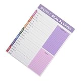 TEHAUX Essensplaner Notizbuch mit Undatierten Blättern Abreißbarer Wochenkalender für Gesunde Täglicher Notizblock für Rezepte Einkaufsliste für Planer
