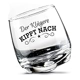 Gilde 2 er Set Whisky-Gläser Rumgläser Wackelglas Schwenkglas in Geschenkbox Höhe 8,5 cm Durchmesser 7,5 cm 200ml Perfekt für Zuhause, Restaurants und Partys Spülmaschinenfest