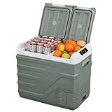 Alpicool Tragbarer elektrischer Kühlschrank, 39 l, Autokühlschrank 12 V / 24 V DC 100 ~ 240 Volt AC, Doppelkühlzone, Camping-Kühlschrank für LKW, Boot, Reisen, Picknick -20 ℃ ~ 20 ℃