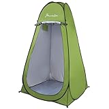 Montafox Multifunktionszelt Pop Up Zelt 2m Groß XXL Toilettenzelt Boden Abnehmbar Duschzelt Umkleide Wurfzelt Outdoor Camping WC Zelt Tragbar Mobile Umkleidekabine, Farbe:Green