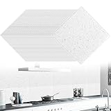 DAJAVE 40 Stück PVC Bodenbelag Betonoptik, 30cm x 30cm Vinylboden Selbstklebend Bodenfliesen Betonoptik Weiß Klebefliesen Boden, Vinylboden Rutschfest, Wasserfest, Vinyl Fliesen Wohnzimmer