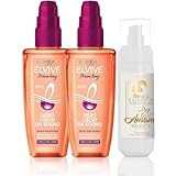 Dream Long Glattes Traumserum für langes und krauses Haar, 2 Flaschen + Serum gegen Falten mit Schneckenschleim Amami BEAUTY