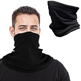 WUMZIRA Winter Loop Schal Schlauchschal Multifunktionstuch Winddicht Fleece Nackenwärmer Ski Schal Atmungsaktiv Halstuch für Skifahren Joggen Radfahren Snowboarden Herren & Damen