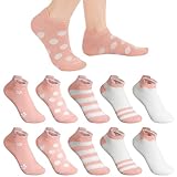 Utensilsto 10 Paar Sneaker Socken Damen 37-41, Baumwolle Kurze Socken Bunte Damensocke Sneaker Söckchen Mehrfarbige Sportsocken für Damen Frauen
