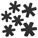 12 Stück Pfannenschoner, Pfannenschutz Stapelschutz, Topfschutz, 38/33/22 cm Pfannenschoner Filz, Verstellbare Rutschfestes Wärmedämmmatte, für Pfannen Töpfe Schüsseln Schutz vor Kratzer (Schwarz)