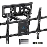 PERLESMITH TV Wandhalterung, Wandhalterung Fernseher für 37-85 Zoll Flach/Curved Fernseher bis zu 60kg, Schwenkbar Neigbar TV Halterung Max VESA 600x400mm, PSPILFK1