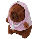 Capybara Plüsch-Schlüsselanhänger - Capybara Plüschtier Schlüsselanhänger | Gefüllt Plüsch Schlüsselanhänger | Capybara Anhänger Für Rucksack | Schlüsselanhänger Zubehör Für Mädchen, Frauen