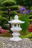 AniPlants Steingartenlaterne Japanische Pagode/Laterne Dabotap, Grün, Stein, Traditionell, Garten/Deko