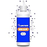 7 Artists Strassstein Kleber Schmucksteinkleber Transparent 80ml - Wasserfester Kleber für Strasssteine auf Stoff, Schmucksteinkleber für Textilien