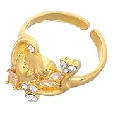 LIFKOME Antiker Porträtring Ring Ring Im Vintage-stil Vintage-ringe Für Frauen Daumenringe Für Frauen Westliche Ringe Vintage-ringe Ringfrauen Retro-persönlichkeitsring Legierung Golden