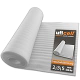 Laminat Trittschalldämmung uficell® ULTRA PE-Schaum - Stärke 2 mm - Trittschalldämmung für Laminat und Parkettböden - Dichte: 20 kg/m² (25 m² | 1 Rolle)
