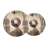 EasyByMall Cymbal Splash Becken 20,3 cm für Schlagzeug, Messing, Goldfarben, Jazz-Trommel, Messing-Tücher