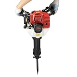 CuCummoo 2-Takt Benzin Abbruchhammer Stemmhammer Meißelhammer mit Bohrer Set 55J 1900W Demolition Hammer 52 CC für Gehäuse Fundament Entfernung, Ziegel Abriss, Inneneinrichtung