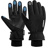anqier Winter Handschuhe Wasserdicht Herren Damen Outdoor Winddicht Fahrradhandschuhe Warme Skihandschuhe mit 5-Finger-Touchscreen für Reiten Motorrad Laufen Snowboard