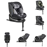 Cangaroo Kindersitz Hoku i-Size (40-150cm) Gruppe 0+/1/2/3, Isofix, Stützfuß, Farbe:grau