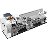 1200W Mini Metalldrehmaschine 220X750MM Mini-Tisch-Metalldrehmaschine Metallgetriebe,mit Werkzeughalter und Mittelhalter,Geschwindigkeitsanzeige,Variable Drehzahl 0-3000rpm (Bürstenmotor)
