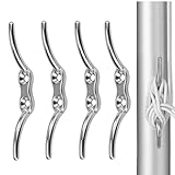 Edelstahl Boot Klampen Anlegeklampen Edelstahl Fahnenmast Klampe Edelstahl für Boote Bootsklampe 4 Stück Festmacher Belegklampe für Yacht Dock Deck Base Marine Boat Fastener Zubehör