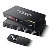 avedio links HDMI Switch 3 in 1 Out, HDMI Umschalter mit Fernbedienung, 4K@30Hz hdmi Switch Automatische, Hdmi Splitter 3 in 1 Out für TV Stick Xbox PS4 Blu-Ray DVD