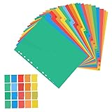 Gadpiparty 40 Stück Farbige Kunststoffklassifizierungsseite Journal -Notizbuch Notizbücher Ordnertrenner Campus-Notizbuch Index Tab-Teiler Taschenteiler aus Kunststoff Heftertrenner Plastik