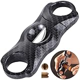 Chewtoyo Edelstahl Scharfe Klinge Zigarrenschneider, Geschnitzter Schnitt V Cutter, Schere Ring Gauge 60 bis zum Schneiden, Gauge Ring zum Rauchen, Professionelle Männer Geschenk Idealer Beitritt,