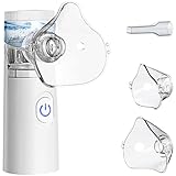 Inhalationsgerät Vernebler für Erwachsene und Kinder,Tragbare Geräuscharmes Inhalator Vernebler mit Mundstück und Maskes,Einstellbarer Sprühnebel, USB-C Ladung Inhaliergerät für Reise und Zuhause