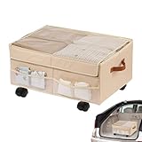 Rolling Storage Box - Storage underd | Rolling Box für Fahrzeuge | Wasserdichter Tirages Organizer Korb mit Rädern für Camping Arbeit Camping Raumgebrauch