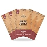 Grizzly Foods • Beef Jerky Teriyaki (5 x 50g) • Trockenfleisch Eiweiß Snacks • Rindfleisch aus Deutschland • High Protein Snack für Gym, Fitness, Outdoor, Office