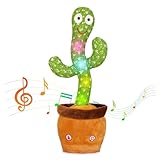 Edencomer Tanzender Sprechender Kaktus, Singender Kaktus Spielzeug nachsprechen, Interaktive Sprachaufnahme Plüschtier für Kinder, Geschenke für Jungen Mädchen Erwachsene