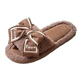 Generisch Hausschuhe Damen Wolle Pantoffeln, Damen Öffnung Offene Spitze Außenhandel Bogen Weibliche Hause Hausschuhe