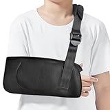 Mezeic Schulterschlinge, Armschlinge Schulter-Immobilizer Rotatorenmanschetten-Stützbandage für den linken oder rechten Arm, Verstellbare Armschlinge für Ellenbogen Handgelenk Verletzungen - XS