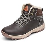 PASTAZA Warme Winterschuhe Herren Damen Winterstiefel Outdoor Winterboots Gefüttert Schneestiefel Braun 39