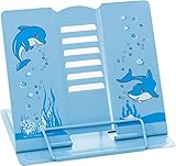Buchständer, Leseständer, buchständer Schule, für Küche und Büro als Kochbuchhalter und Leseständer Buchstütze (Blau)