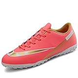 VTASQ Fussballschuhe Kinder Fußballschuhe Jungen Low Top Professional Athletics Trainingsschuhe Outdoor Sportschueh Teens Football Schuhe für Unisex-Kinder Rosa 38EU
