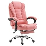 HEPVET Ergonomischer Massage-Computerstuhl, Beheizter Bürostuhl, Verstellbarer Drehbarer Arbeitsstuhl, Gaming-Stuhl, Mit Lordosenstütze, Verstellbarer Rückenlehnen-Neigungsschwenk (Color : Pink)