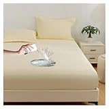 Bettschutz unterlage wasserdicht Wasserdichter Matratzenbezug, atmungsaktiv, waschbar, Tagesdecken, Spannbettlaken for Doppelbetten(Color5,100x200x25cm)