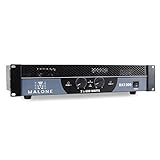 MALONE DX3000 - PA-Endstufe, PA-Verstärker, 2 x 1500 W max, brückbar: 2/1 Kanal-Betrieb, 48cm Rackeinbau, 2 x Klinken- & Cinch-Line-In, 2 x PA-Ausgang, LED-Anzeige, Metallgehäuse, schwarz
