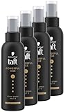 Schwarzkopf Taft Föhn-Spray Powerful Age (4x 150ml), Haltegrad 5, Föhnspray für feines und dünner werdendes Haar, Fülle für feines Haar, vegane Formel*