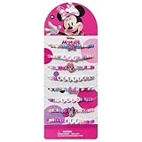 Disney Minnie Mouse Freundschaftsarmbänder-Set mit Perlen für Mädchen, 8 Stück, elastisch, Bestie und BFF – niedliche Accessoires für Kinder ab 3 Jahren, Einheitsgröße