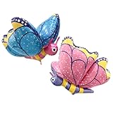 Schmetterling Luftballon XXL 4D Ballon Malerikeshpropfung Zustand Deko Set mit 2 Stck Ballons f queen Honzen und Gebrduges Feiren geeignet