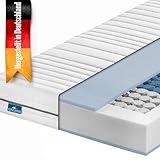 Matratzenheld Relax Matratze | Made in Germany | Ergonomische 7-Zonen Taschenfederkernmatratze | produziert in Deutschland | Härtegrad 4 (H4) 100-140 kg | Höhe 18cm | 90 x 200 cm