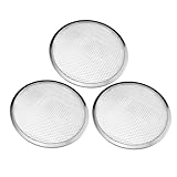 BEBEMOKO Pizzablech aus Aluminiumlegierung, antihaftbeschichtet, perforiertes Design, Backblech für Zuhause, Restaurant und Catering, leicht zu reinigen und gleichmäßiges Kochen, 3 Stück