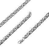 Milacolato Königskette Herren Silber Wikinger Byzantinische Kette Halskette Edelstahl Klobige Schwere Kette Hip Hop Punk Halsketten Schmuck Für Herren 8mm 61cm