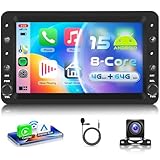 VECHTEL 8 Kern 4G+64G Autoradio Android 15 für Alfa Romeo 159 2004-2011, 7 Zoll HD IPS Touchscreen Auto Radio mit Drahtlos Carplay Android Auto GPS Wi-Fi Bluetooth USB FM RDS Radio Rückfahrkamera