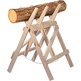 dobar® green label 56080FSCe Sägebock klappbar | Sägehilfe Massivholz | Sägegestell für Kaminholz | Holzsägebock bis 25cm Ø | Kiefer | 64 x 64 x 94 cm