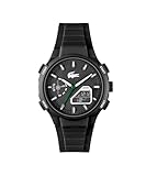 Lacoste Analoge-Digitale Multifunktions-Quarzuhr für Herren Kollektion LC33 mit Schwarzes Silikonarmband - 2011365
